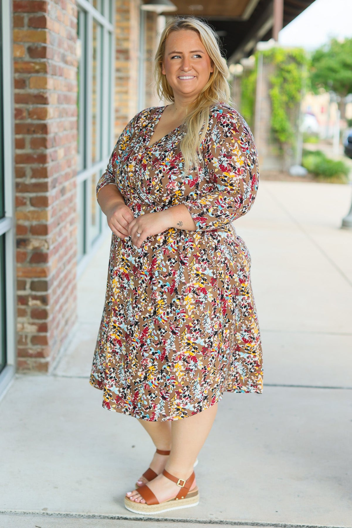 Taylor Dress in Mocha Floral