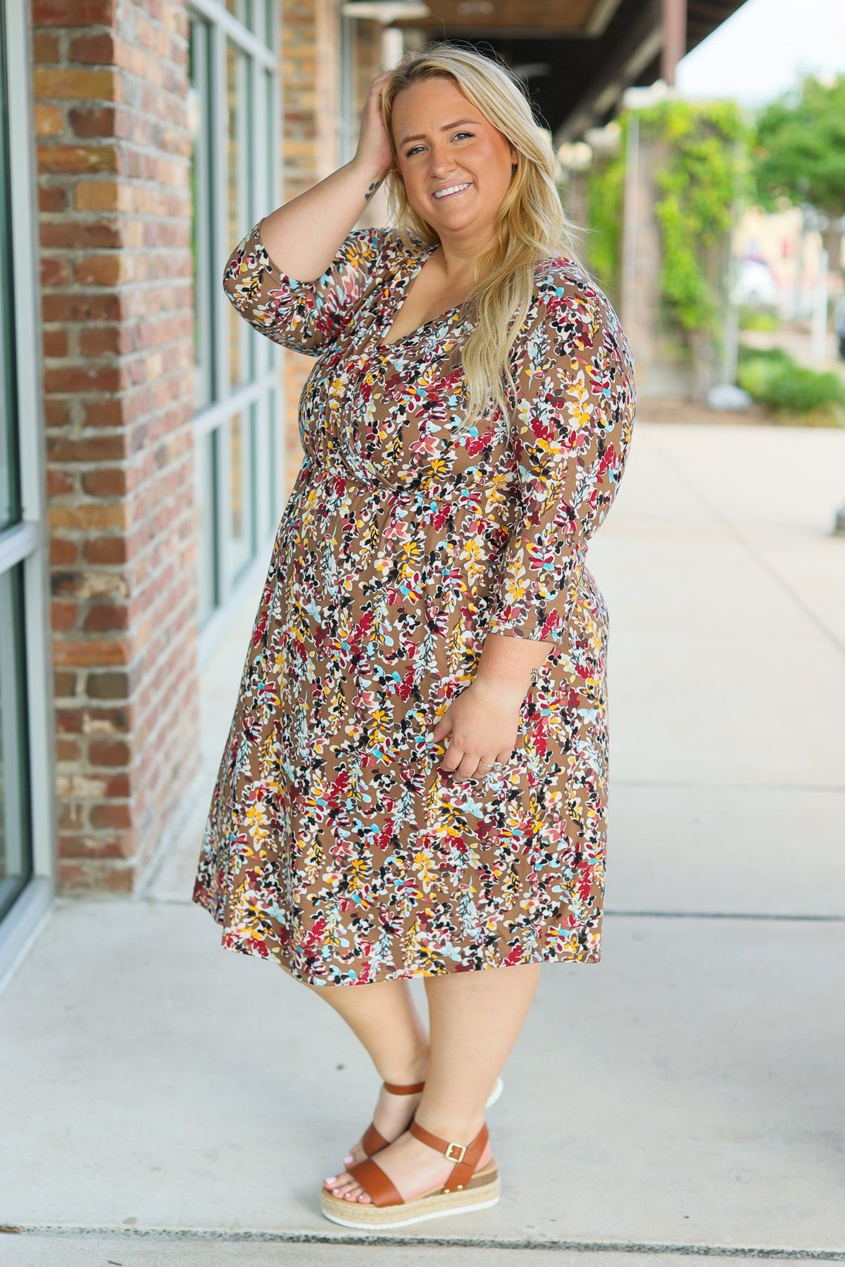 Taylor Dress in Mocha Floral