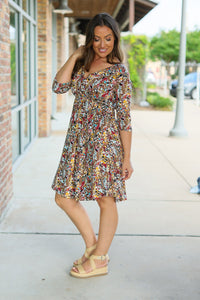 Taylor Dress in Mocha Floral