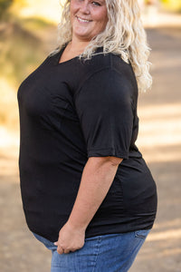 Sophie Pocket Tee in Black