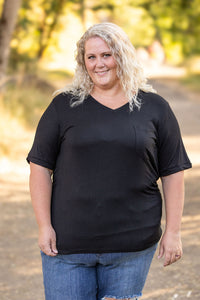 Sophie Pocket Tee in Black