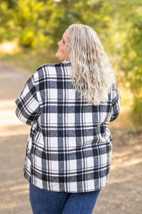 Norah Plaid Shacket in Ivory and Black