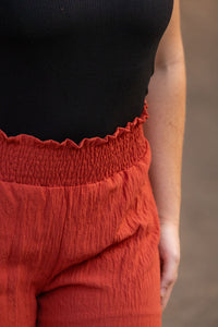 Presley Palazzo Pants in Brick