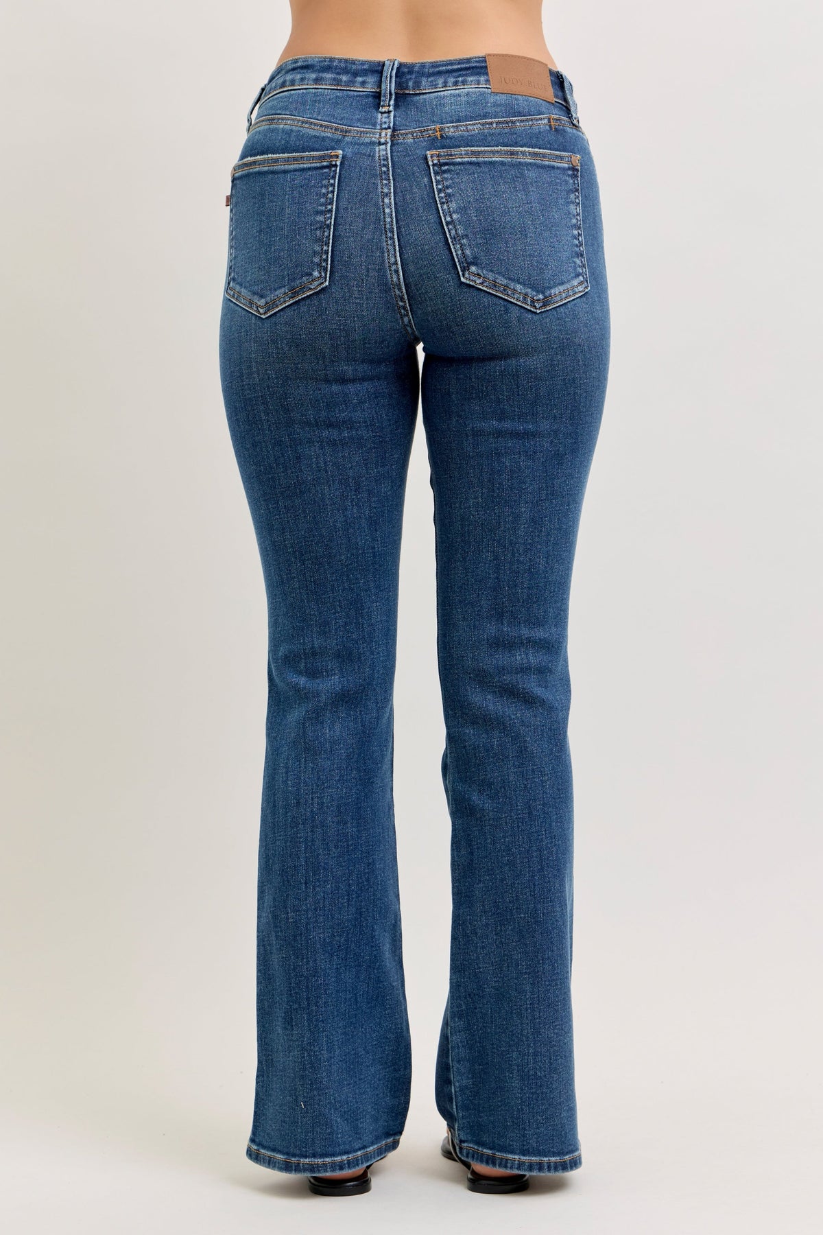 Judy Blue Mid Rise Bootcut with Cell Phone Back Pocket & Slit