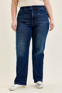 Judy Blue High Waist Classic Straight Jean in Dark Midnight Blue