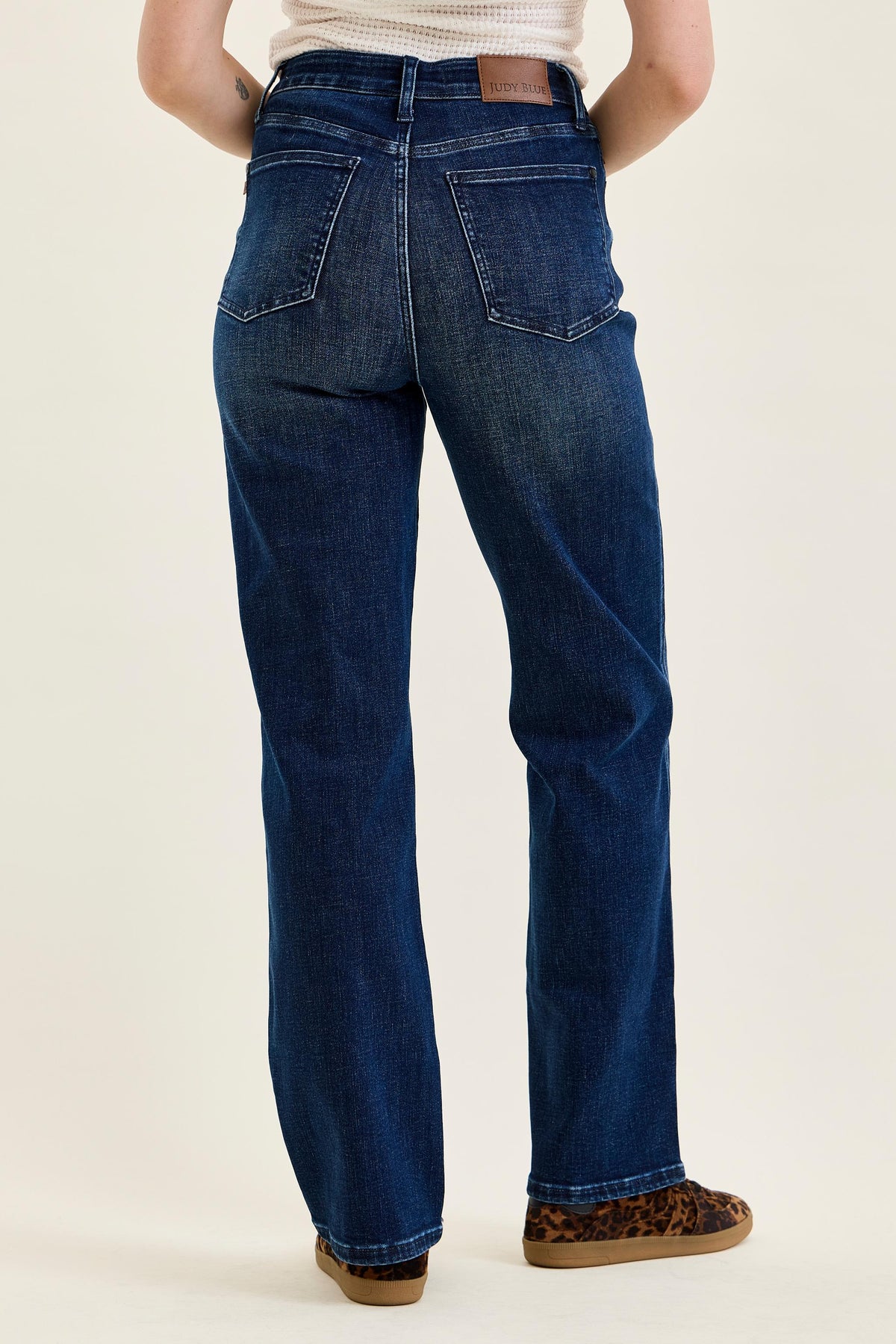 Judy Blue High Waist Classic Straight Jean in Dark Midnight Blue