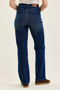 Judy Blue High Waist Classic Straight Jean in Dark Midnight Blue