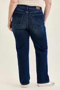 Judy Blue High Waist Classic Straight Jean in Dark Midnight Blue