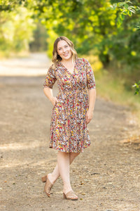 Taylor Dress in Mocha Floral