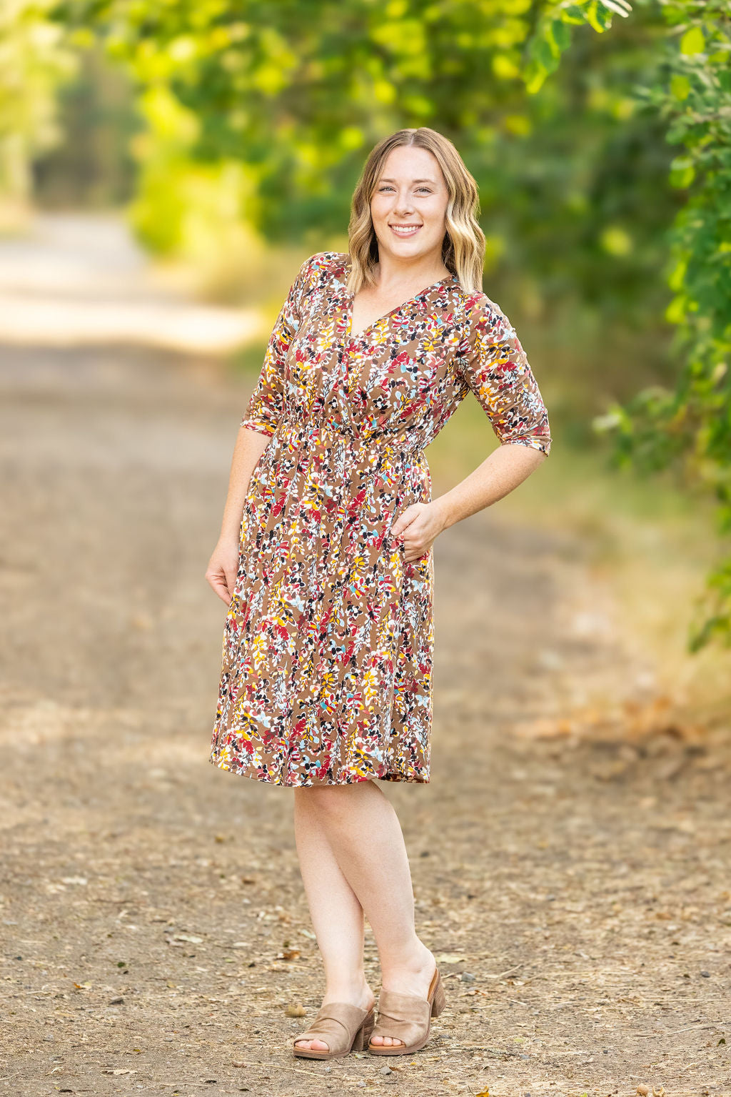Taylor Dress in Mocha Floral