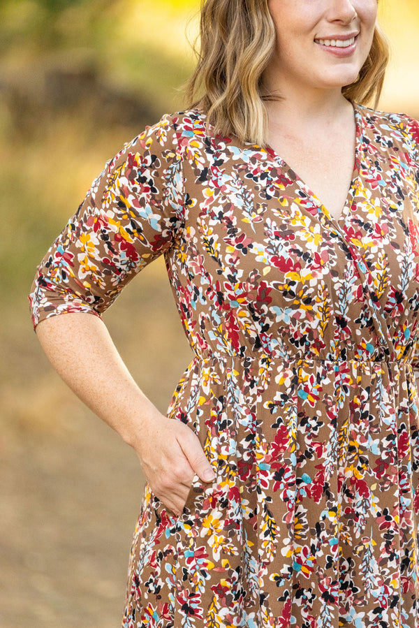 Taylor Dress in Mocha Floral