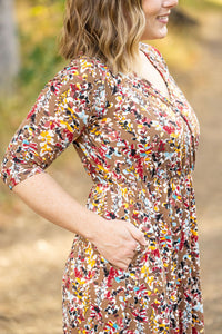 Taylor Dress in Mocha Floral