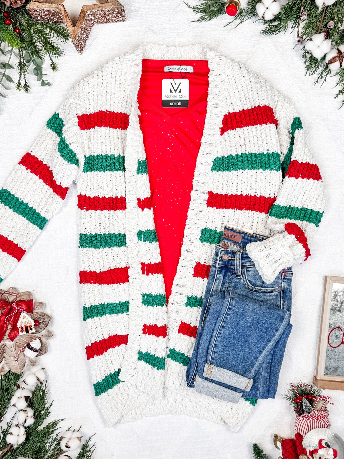Christmas Stripe Cardigan