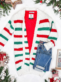 Christmas Stripe Cardigan