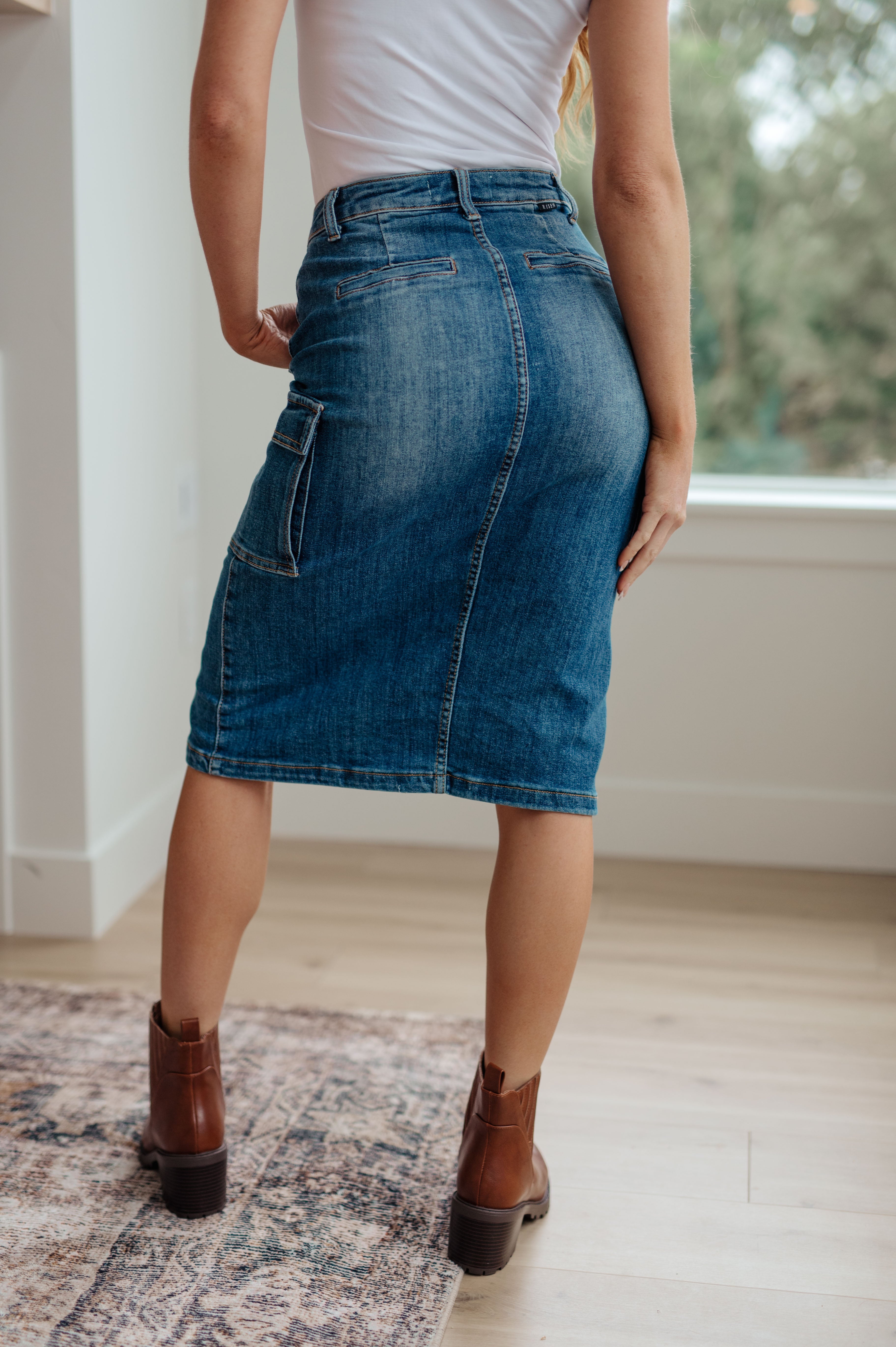 Risen Denim Cargo Denim Skirt – Boutique 1780