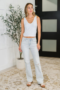 Judy Blue Mid Rise Destroy & Fray Hem Bootcut