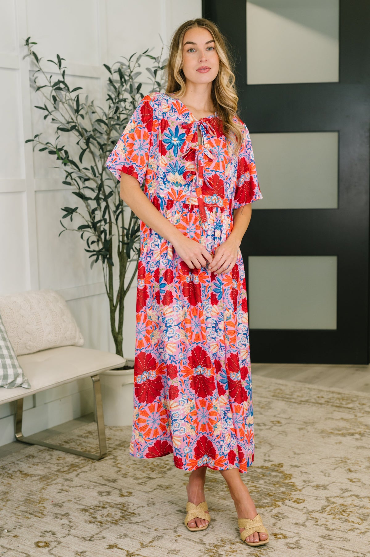 Art of Loving Bow Detail Floral Dress