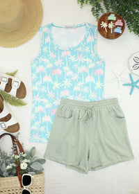 Ava Tank in Aqua Palm