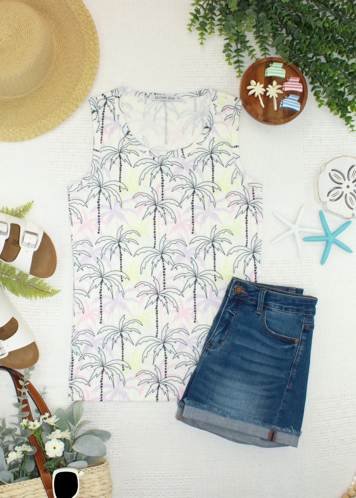 Ava Tank in Neon Palm
