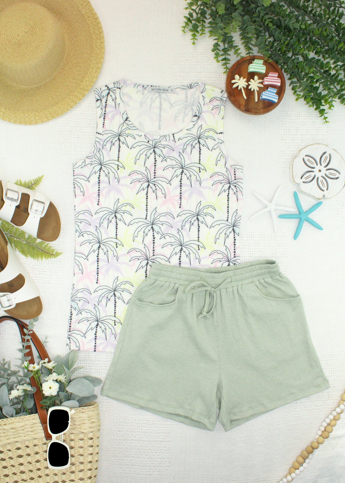 Ava Tank in Neon Palm