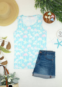 Ava Tank in Aqua Palm