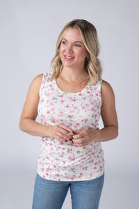Ava Tank in Pretty in Pink Floral