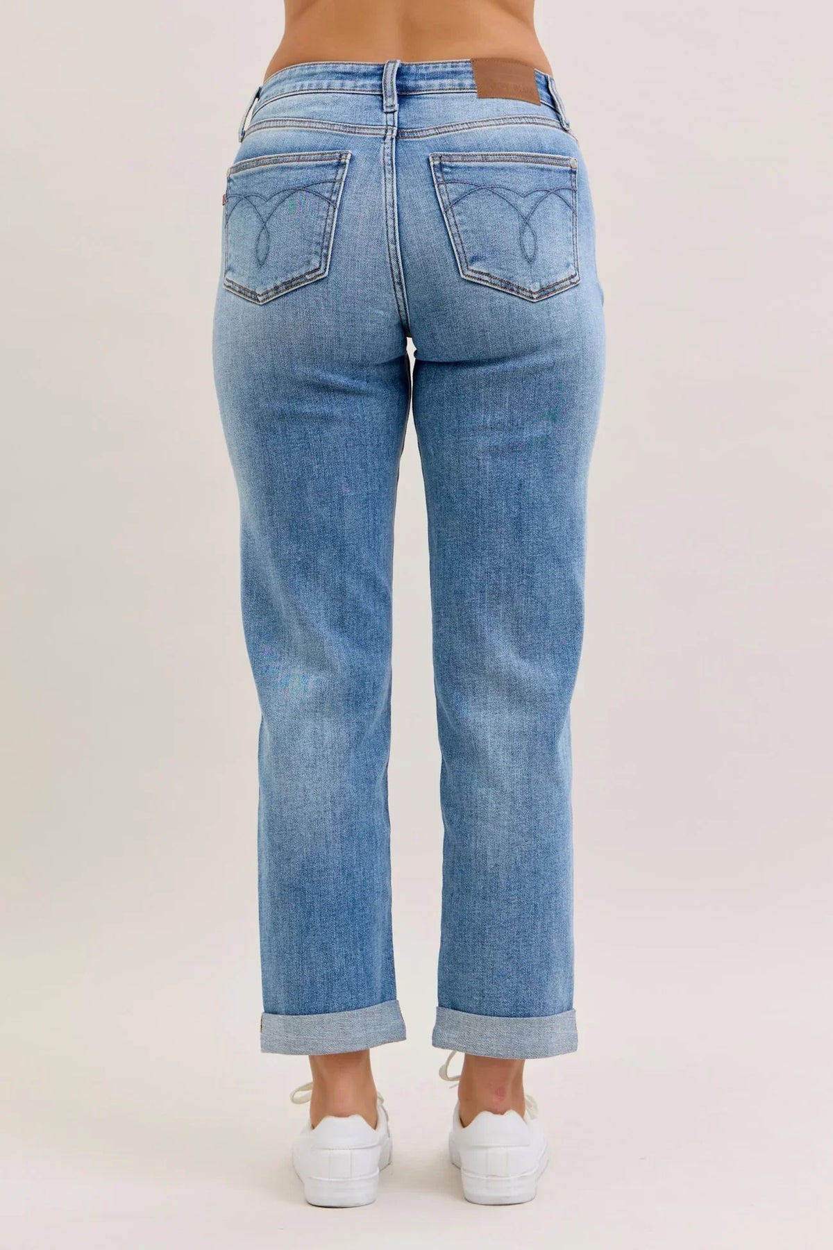 Judy Blue Mid Rise Boyfriend Jeans