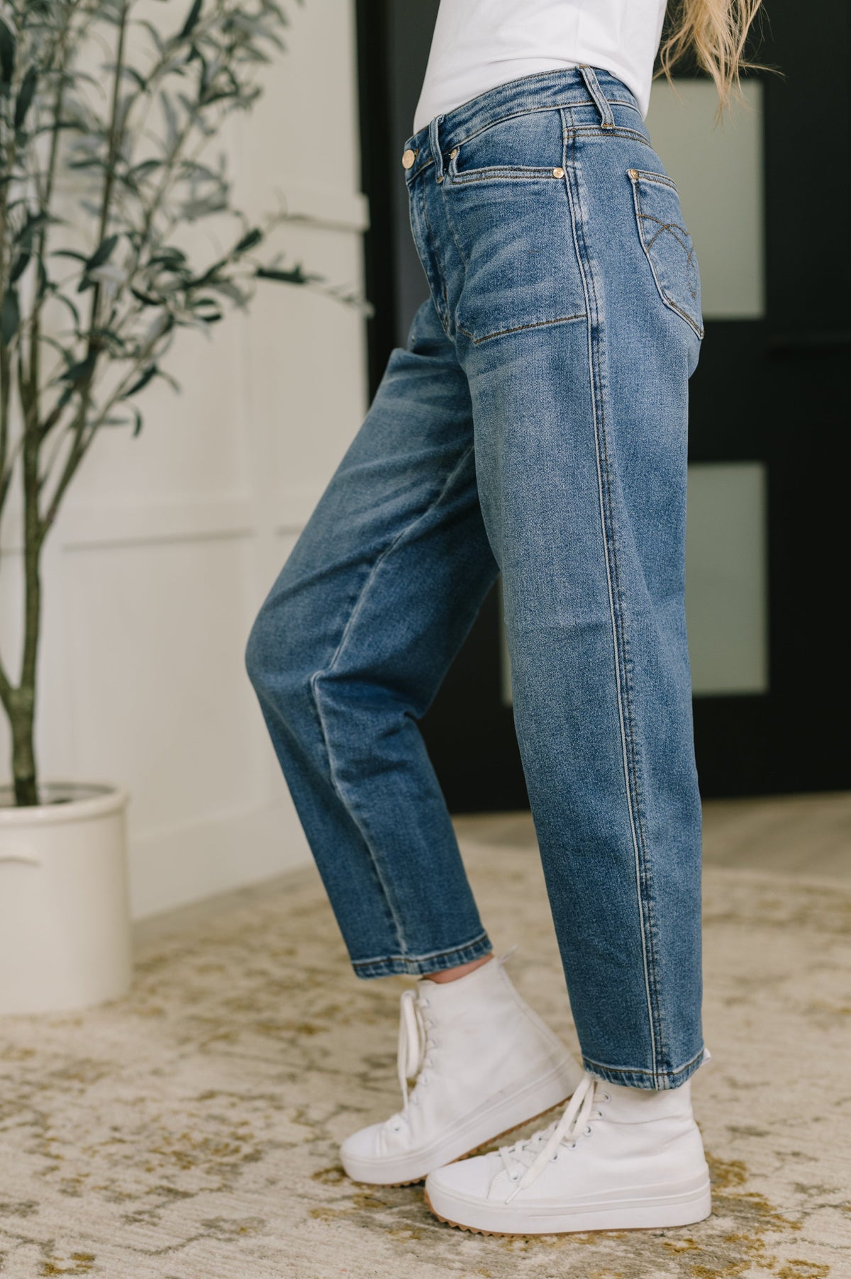 Judy Blue High Waist Soft Barrel Stitch Thru Pocket