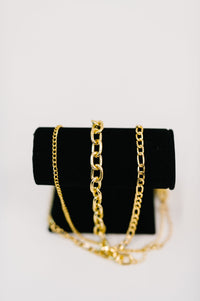 Big, Bold and Beautiful Layered Chunky Necklace in Gold