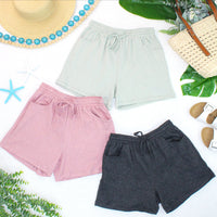 Candice Crinkle Shorts in Charcoal