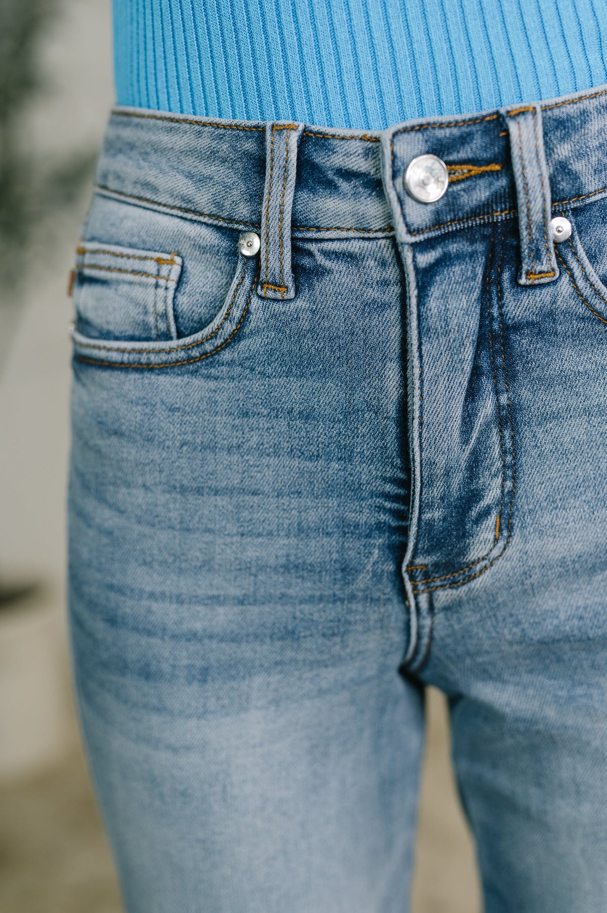 Judy Blue High Waist Ankle Straight Jean in Break Through Blue