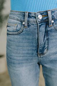 Judy Blue High Waist Ankle Straight Jean in Break Through Blue