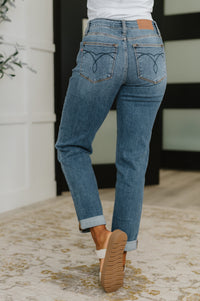 Judy Blue Mid Rise Boyfriend Classic Cuffed