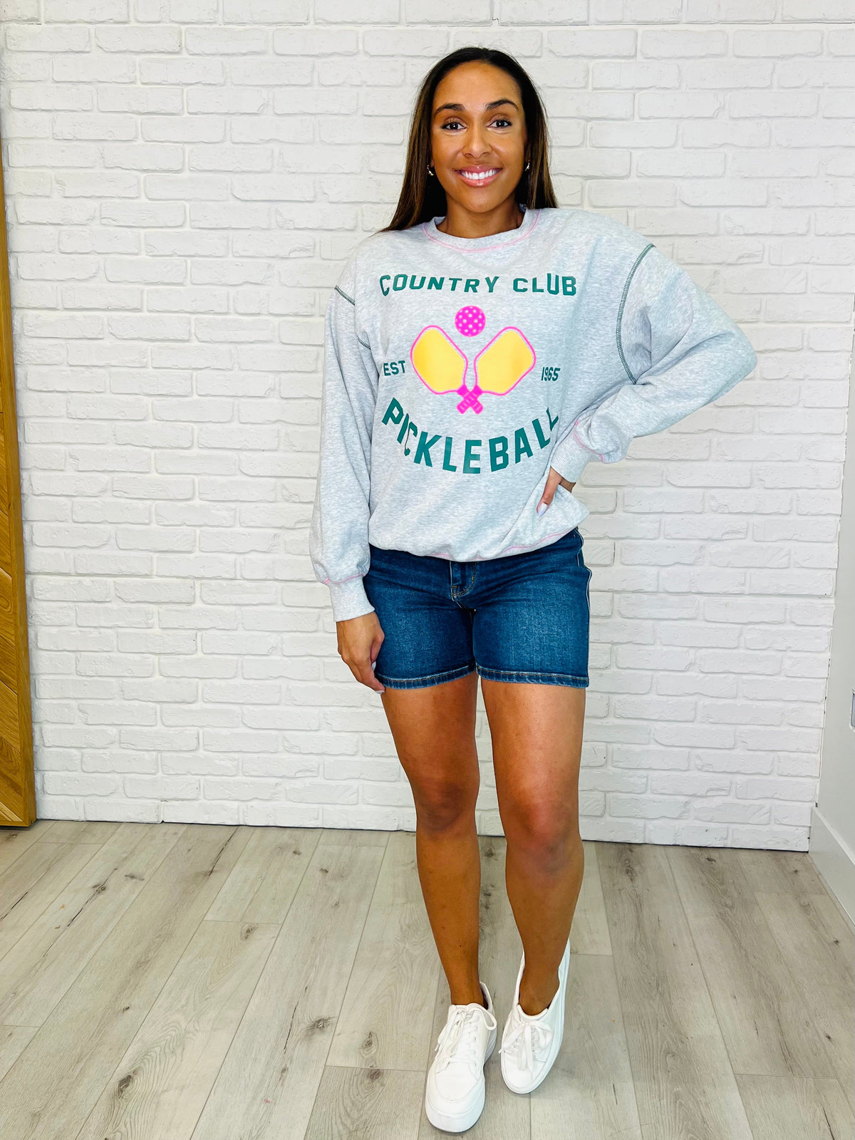 Country Club Pickle Ball Graphic Sweatshirt