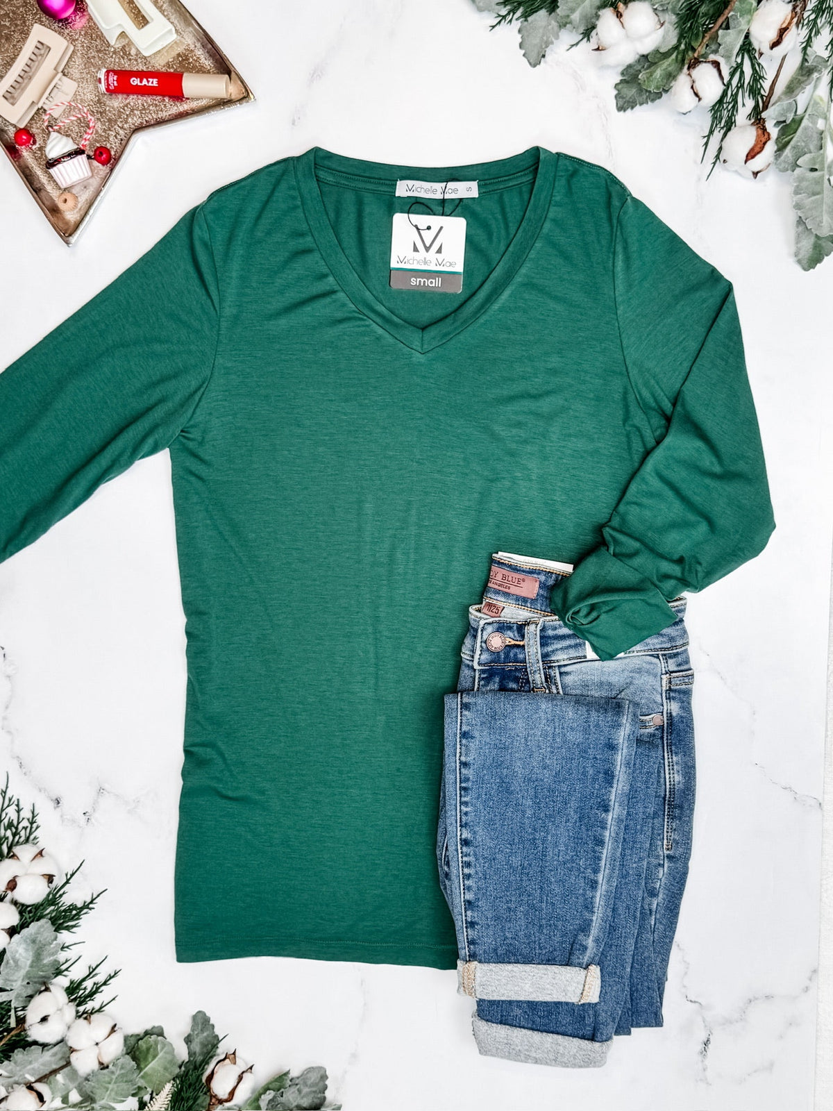 Larissa Long Sleeve in Forest Green