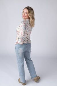 Blair Long Sleeve Top in Wildflower Gardens