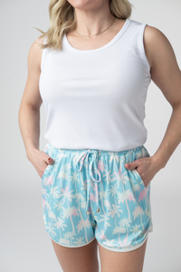 Nova Summer Shorts in Aqua Palm