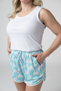 Nova Summer Shorts in Aqua Palm