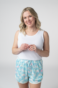 Nova Summer Shorts in Aqua Palm
