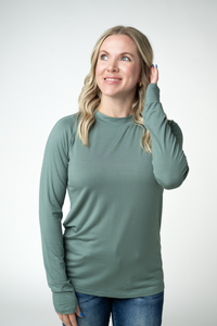 Blair Long Sleeve Top in Dusty Jade