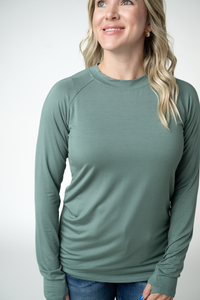 Blair Long Sleeve Top in Dusty Jade
