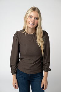 Miranda Dot Top in Brown