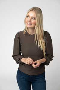 Miranda Dot Top in Brown