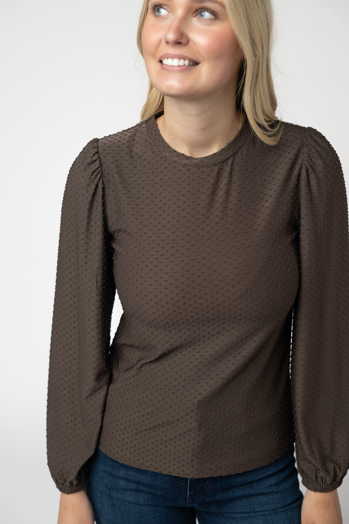 Miranda Dot Top in Brown
