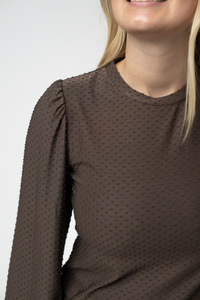 Miranda Dot Top in Brown