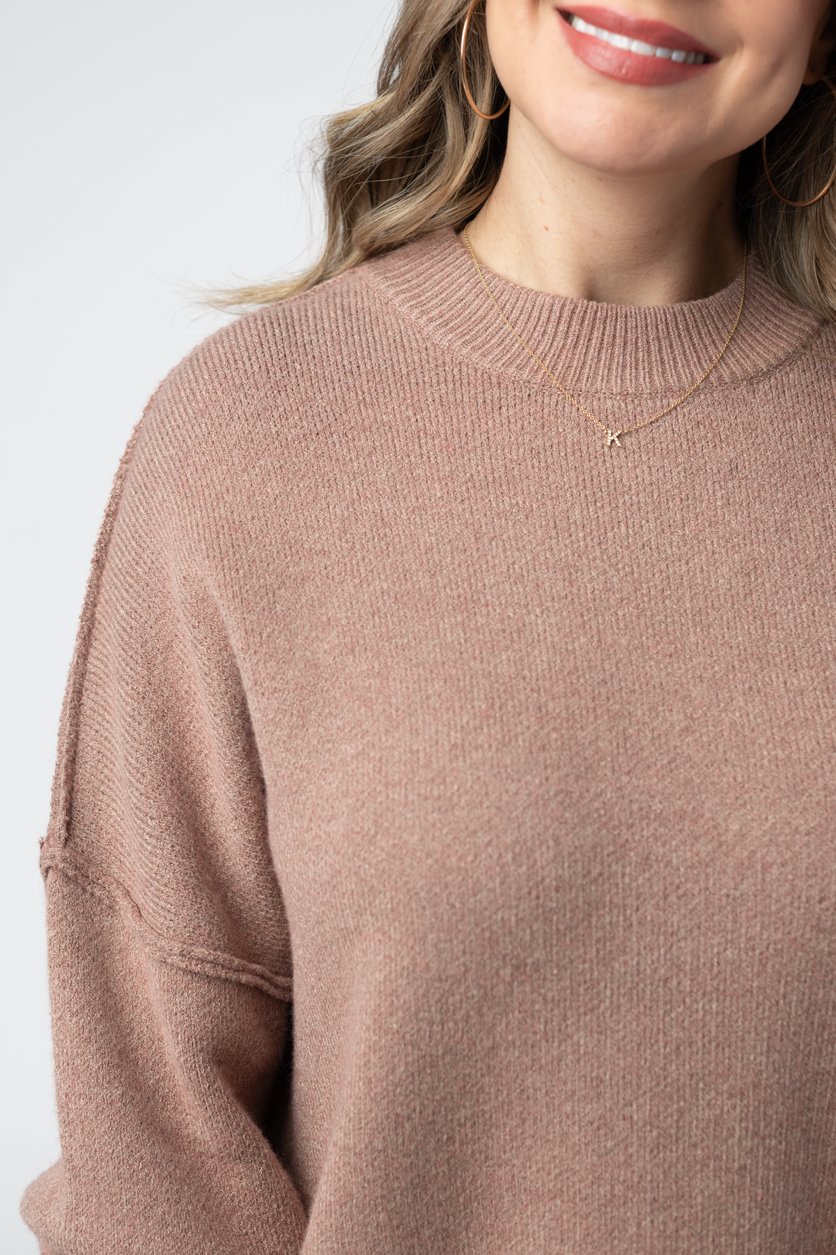 Aurora Cozy Sweater in Rose Gold