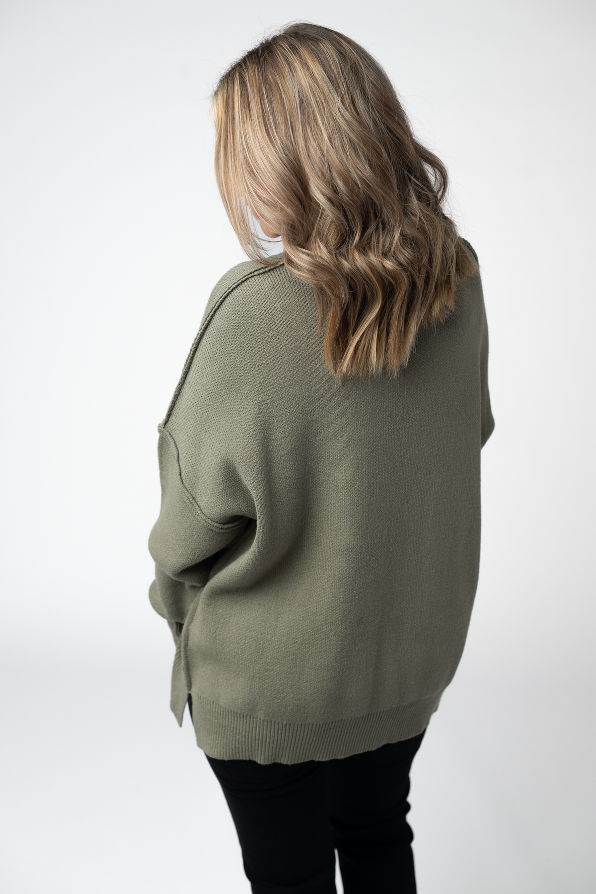 Aurora Cozy Sweater in Light Olive