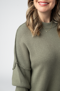 Aurora Cozy Sweater in Light Olive