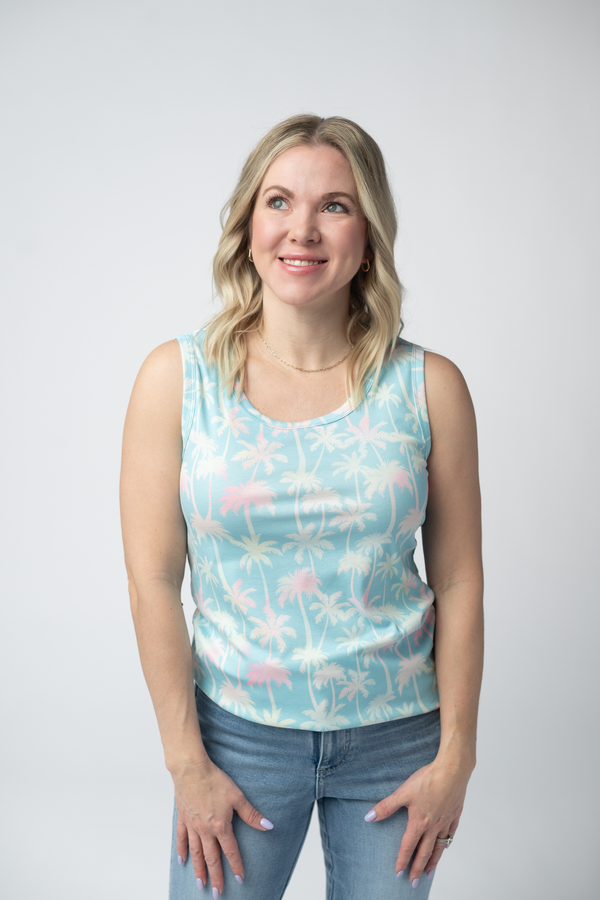 Ava Tank in Aqua Palm