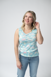Ava Tank in Aqua Palm